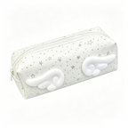 Cute Angel Wings Pencil Case Large Capacity Star Print Pen Pouch Girls School Stationery Bag 3 Colors