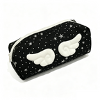 Cute Angel Wings Pencil Case Large Capacity Star Print Pen Pouch Girls School Stationery Bag 3 Colors