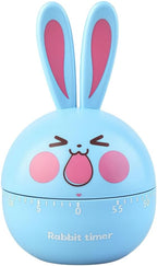 Cartoon Mechanical Kitchen Timer, 60 Minutes Countdown Timer, Mechanical Visual Timer for Kids - No Batteries Required, Kitchen Timer for Cooking, Home, Study and Classroom (Blue-D)