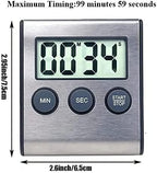 2 Pack Digital Magnetic Countdown Timer with Loud Alarm for Cooking, Baking, Sports Games