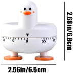 Cooking Timer Cute Duck Kitchen Timer 60 Minute Wind Up Mechanical Rotating Alarm for Kitchen Cooking Baking
