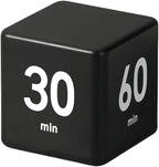 Feilifan Flip Timer, Productivity Cube Timer for Kitchen Studying Workout Classroom Kids ADHD 15-20-30-60 Minute Preset, Black