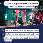 ULTRAK 495 100 Lap Memory Black Professional Stopwatches Continuous Display of Event Time New