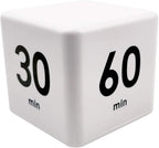 Feilifan Cube Timer, Productivity Cube Flip Timer for Kitchen Studying Workout Classroom Kids ADHD 15-20-30-60 Minute Preset, White