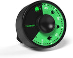 60-Minute Visual Timer, Twist to Set, Loud Battery-Powered Alarm, Minimalist Rotary Countdown Dial for Office, Study, Work & Home Time Management (Black)