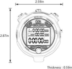 Stopwatch Timer with Back Light Digital Stop Watch 0.001second Timing, Metal 100 Lap Memory,Large dispaly Alarm Clock for Coach Sports Running Marathon Competition
