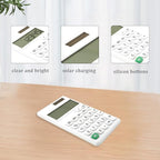 Basic Mini 4 Function Calculators,Calculator Small,Back to School First Day of School Supplies,Desk Calculator,White Solar Pocket Calculators for Students Home Office Middle