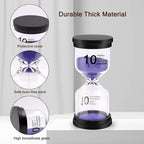 Sand Timer, Sand Timers Colorful 1/3/5/10/15/30 Minutes Sandglass Timer with Protective Cover for Classroom Home Office Cooking (Pack of 6) Multicolor