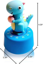 Timers, Classroom Timer for Kids, Kitchen Timer for Cooking, Desk Time Tracker, Small Mechanical Timer for Study, Workout, Shower, Baking Countdown (Blue Dinosaur)