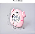Kitchen Timer, Cute Cartoon Animal Countdown Timer, Digital Cooking Timer with Magnetic, LCD Large-Screen Visual Clock, Hangable Alarm Clock with Stand，for Cooking Bake Sport Game (Timer-XZ)