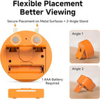 60-Minute Visual Timer, Twist to Set, Loud Battery-Powered Alarm, High-Visibility Rotary Countdown Dial for Kitchen, Work, Study & Time Management (Orange)
