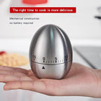 60 Minute Egg Timer, Kitchen Timers for Cooking, Wind Up Timer 0-60 Minutes, Timers for Classroom, Visual Timer for Kids, Mechanical Egg Shape Timer for Saunas and Hard Boiled Eggs (Egg Shape)
