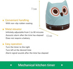 Mechanical Kitchen Timer, Cute Wind Up 60-Minute Manual Countdown for Kids, Classroom, Home, Study and Cooking