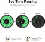 60-Minute Visual Timer, Twist to Set, Loud Battery-Powered Alarm, Minimalist Rotary Countdown Dial for Office, Study, Work & Home Time Management (Black)