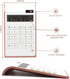 Rose Gold Calculator, Solar Calculator for Desk, Small Calculators Desktop