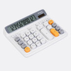 Comix Desktop Calculator, 12 Digits Large Button Desk Calculator, White | Solar Battery Dual Power, Large LCD Display, Computer Keys, 4 Function Basic Calculator for Office Business Home Use