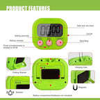 6 Pack Multi-Function Electronic Timer, Colorful Kitchen Timers Digital Magnetic, Countdown Timer, Big LCD Display Loud Alarm Kitchen Timers for Cooking, Bathing, Gym, Meeting, Classroom