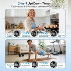 12 Pack Digital Kitchen Timer - Magnetic Kitchen Timer Visual timers Large LED Display Countup Timer 3 Volumes, 2 Brightness LevelsExtensively Use in Break Time, Cooking,Gym, Meeting, Classroom（Black）
