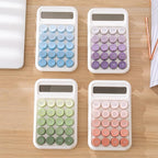 Y YOMA 1 Pack Mechanical Switch Calculator with 10 Digit Large LCD Display Big Button, Mini Cute Desktop Calculator 4 Function Basic Calculators for School Home Office Business, Dusty Violet