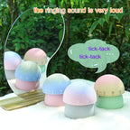 Mechanical Kitchen Timer, Cute Mushroom Timer for Kids, Wind Up 60 Minute Manual Countdown Timer for Classroom, Home, Study and Cooking (Grey Base)
