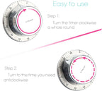 Kitchen Timer, 60 Minute Timer,Magnetic Loud Alarm,Mechanical Stainless Steel Cooking Timer (1pack)