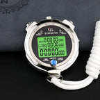 Stopwatch Timer with Back Light Digital Stop Watch 0.001second Timing, Metal 100 Lap Memory,Large dispaly Alarm Clock for Coach Sports Running Marathon Competition