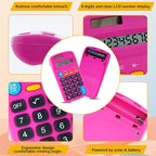 18 Pieces Pocket Calculators, Mini Calculators, Multicolor | 8 Digit Display Basic Calculator, Solar Battery Dual Power Function Calculator, for Students, Kids, Home and Office