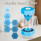 30 Minute Sand Timer, Unbreakable Hexagon Sand Clock, Plastic Sand Watch 30 Min, Reloj De Arena 30 Minutos, Colorful Hour Glass Sandglass for Classroom Games(Blue)