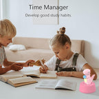 Timers, Classroom Timer for Kids, Kitchen Timer for Cooking, Desk Time Tracker, Small Mechanical Timer for Study, Workout, Shower, Baking Countdown (Pink Dinosaur)