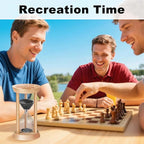 20 Minute Hourglass, 20 Min Wooden Sand Timer, Wood Sand Watch, Three Minute Mini Hour Glass, Reloj De Arena, Small Sandglass for Toothbrush Timer, Cooking, Decorative, Work, Game, Gift, Black