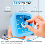 Visual Timer for Kids, 60-Minute Countdown Timer for Classroom Office Kitchen, Pomodoro Timer Spaceman Pattern, Time Management Tools with Silent Operation,Desk Time Clock for Kids and Adults