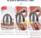 60 Minute Egg Timer, Kitchen Timers for Cooking, Wind Up Timer 0-60 Minutes, Timers for Classroom, Visual Timer for Kids, Mechanical Egg Shape Timer for Saunas and Hard Boiled Eggs (Fruit Shape)