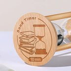 15 Minute Hourglass, 15 Min Wooden Sand Timer, Wood Sand Watch, Ten Minute Mini Hour Glass, Reloj De Arena, Small Sandglass for Toothbrush Timer, Cooking, Decorative, Work, Game, Gift, Black