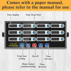 Relaxweex 1 Pack Commercial 12 Channel Digital Kitchen Timer, Multi-Countdown Timer with Loud Alarm & Large LCD Display, Wall Mount or Countertop for Restaurant, Fry Station, Baking & Lab Use