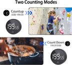 Digital Kitchen Timers, Magnetic Rotary Timer with Large LED Display, 3 Volume Levels, 0-199Min Countdown/Up, Easy Operation for Cooking, Studying, Fitness, Kids & Seniors