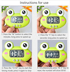 Kitchen Timer, Cute Cartoon Animal Countdown Timer, Digital Cooking with Magnetic, LCD Large-Screen Visual Clock, Hangable Alarm Clock with Stand，for Cooking Bake Sport Game (Timer-QW)