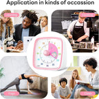 Yunbaoit Visual Timer with Night Light, 60-Minute Unicorn Countdown Timer for Kids and Adults, Time Management Tool for Home, School, Kitchen, or Office (Pink)