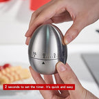 60 Minute Egg Timer, Kitchen Timers for Cooking, Wind Up Timer 0-60 Minutes, Timers for Classroom, Visual Timer for Kids, Mechanical Egg Shape Timer for Saunas and Hard Boiled Eggs (Egg Shape)