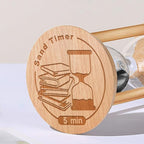 25 Minute Hourglass, 25 Min Wooden Sand Timer, Wood Sand Watch, Five Minute Mini Hour Glass, Reloj De Arena, Small Sandglass for Toothbrush Timer, Cooking, Decorative, Work, Game, Gift, Black