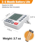 TPNEG Digital Kitchen Timer - 4-Channel Cooking Timer with Alarm, Magnetic Back, Loud & Silent Modes, Count Up/Down, Ideal for ovens, Seniors, Kids and classrooms, Replaceable AAA Battery