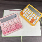 Benkaim Desk Calculator - 12 Digit Large LCD Display, Big Button Calculator for School, Home & Business Use (Pink Gradient)