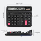Comix Desktop Calculator, 12 Digits Large Button Desk Calculator, Black | Solar Battery Dual Power, Large LCD Display, Computer Keys, 4 Function Basic Calculator for Office Business Home Use