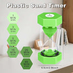 Hourglass 45 Minute Sand Timer, Green Plastic Sand Clock 45 Min, Colorful Hour Glass Sandglass for Classroom Gmaes Home Office Decor (Green)