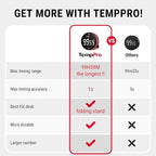 TempPro 99-Hour Digital Kitchen Timer with Strong Magnetic & Stable Stand, Classroom Timers with 3-Volume-Level, Stopwatch with Large LED Display, Digital Timers for Classroom(Previously ThermoPro)