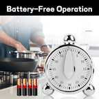 Kitchen Timers for Cooking Seniors 60 Minute Mechanical Kitchen Timer Loud Alarm Clock for Cooking Baking No Batteries Needed Visual Timer Ideal for Kitchen Management Precise Cooking Timing 1 Pack