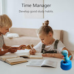 Timers, Classroom Timer for Kids, Kitchen Timer for Cooking, Desk Time Tracker, Small Mechanical Timer for Study, Workout, Shower, Baking Countdown (Blue Dinosaur)