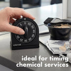 60 Minute Wind Up Timer, Visual Mechanical Timer, from 0 to 60 Minutes, for Kitchen, Hair Color Processing, Tanning Time, Kids' Home and Classroom Activities or Timeouts, Black