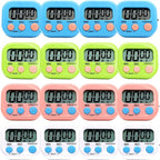 16 Pack Multi-Function Electronic Timer - Kitchen Timer,Magnetic Digital Timers,Big LCD Display, ON/Off Switch,Extensively Use in Cooking,Gym, Meeting, Classroom,Kitchen,Study,Work,Outdoor Activities