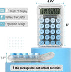 Mr. Pen- Mechanical Switch Calculator, 10 Digits, Blue Calculator | Transparent Body, Large LCD Display, Big Buttons