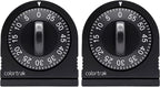 60 Minute Wind Up Timer (2 Pack) Visual Mechanical Timer, from 0 to 60 Minutes, for Kitchen, Hair Color Processing, Tanning Time, Kids' Home and Classroom Activities or Timeouts, Black